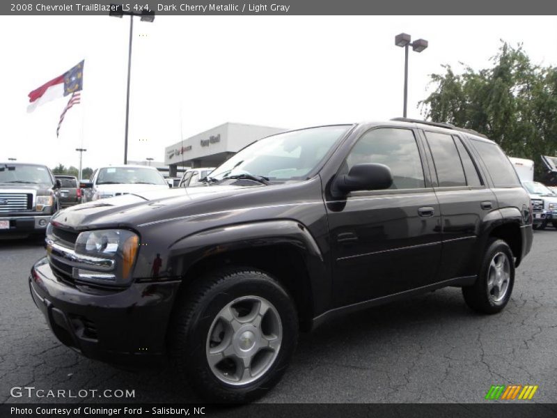 Dark Cherry Metallic / Light Gray 2008 Chevrolet TrailBlazer LS 4x4