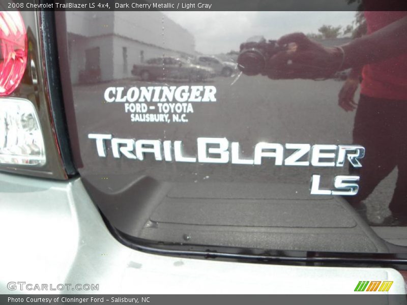 Dark Cherry Metallic / Light Gray 2008 Chevrolet TrailBlazer LS 4x4