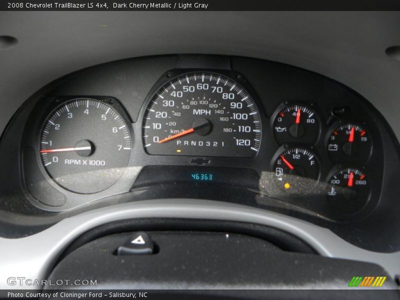 Dark Cherry Metallic / Light Gray 2008 Chevrolet TrailBlazer LS 4x4