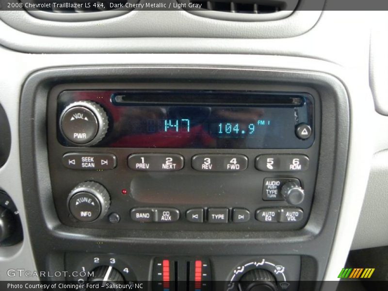 Dark Cherry Metallic / Light Gray 2008 Chevrolet TrailBlazer LS 4x4