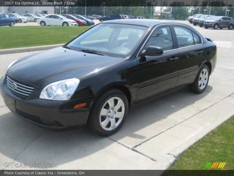 Ebony Black / Gray 2007 Kia Optima LX