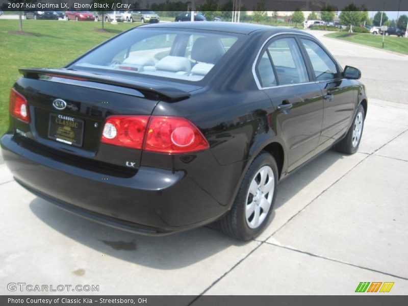 Ebony Black / Gray 2007 Kia Optima LX