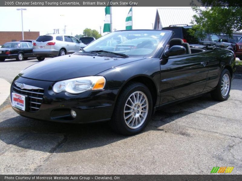 Brilliant Black / Dark Slate Gray 2005 Chrysler Sebring Touring Convertible