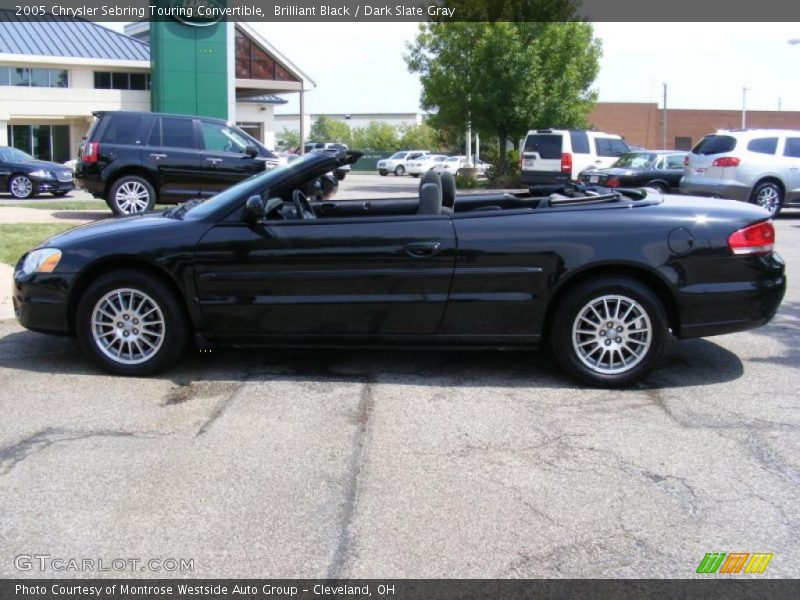 Brilliant Black / Dark Slate Gray 2005 Chrysler Sebring Touring Convertible