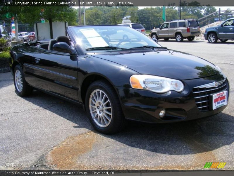 Brilliant Black / Dark Slate Gray 2005 Chrysler Sebring Touring Convertible