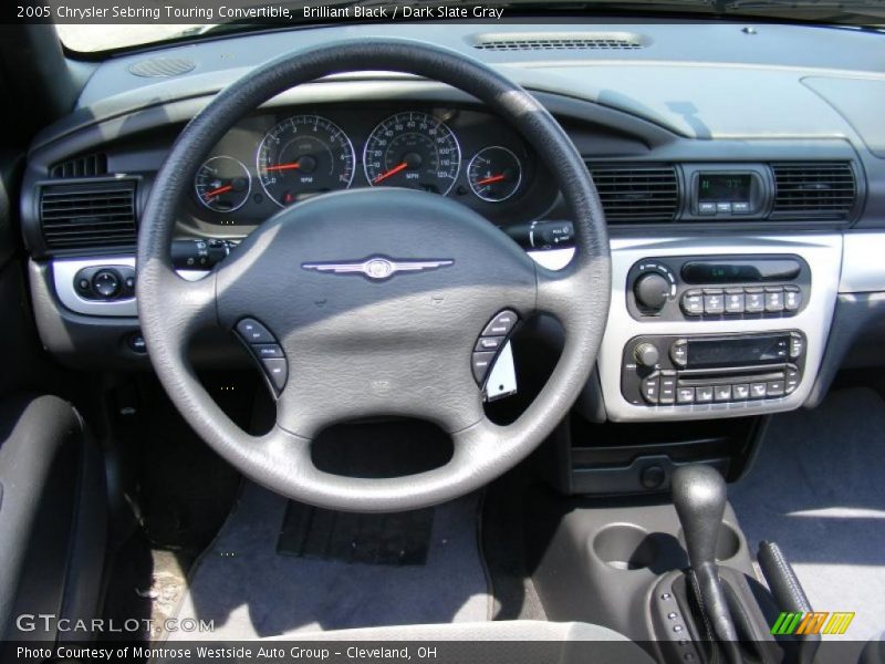 Brilliant Black / Dark Slate Gray 2005 Chrysler Sebring Touring Convertible