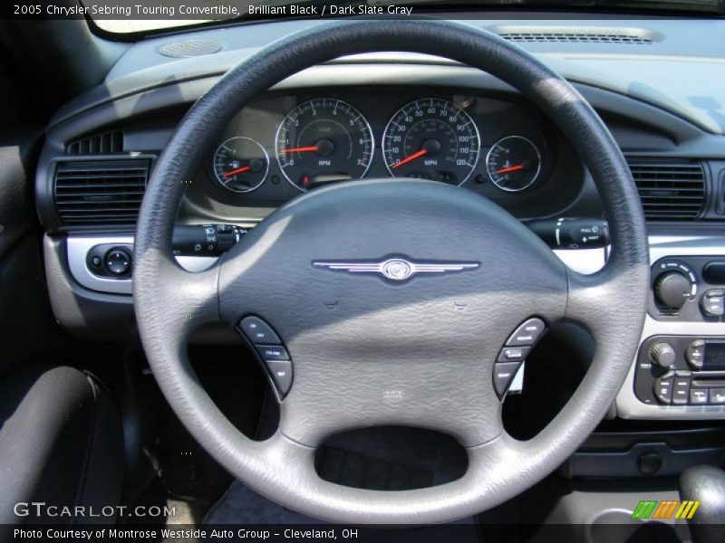 Brilliant Black / Dark Slate Gray 2005 Chrysler Sebring Touring Convertible