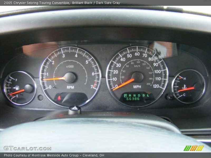 Brilliant Black / Dark Slate Gray 2005 Chrysler Sebring Touring Convertible