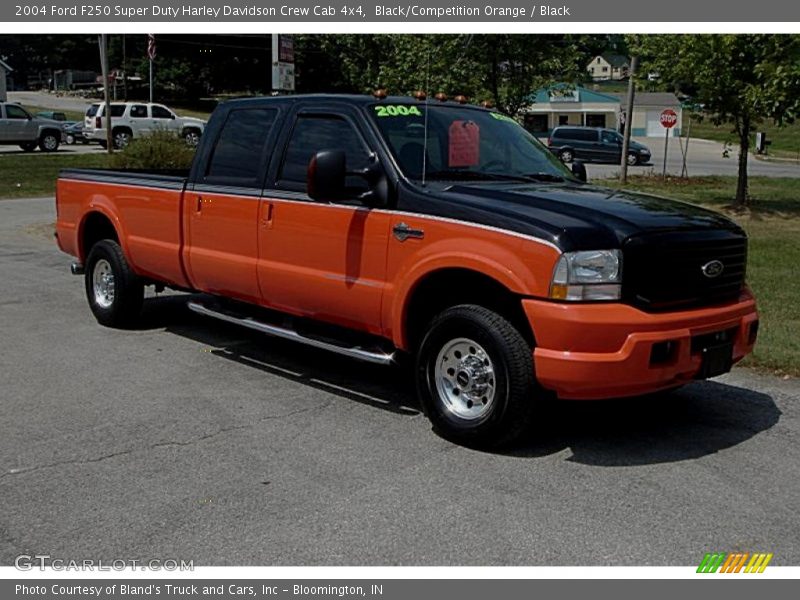 Black/Competition Orange / Black 2004 Ford F250 Super Duty Harley Davidson Crew Cab 4x4