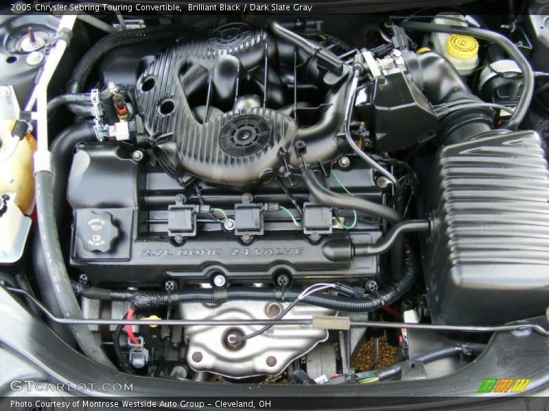 Brilliant Black / Dark Slate Gray 2005 Chrysler Sebring Touring Convertible