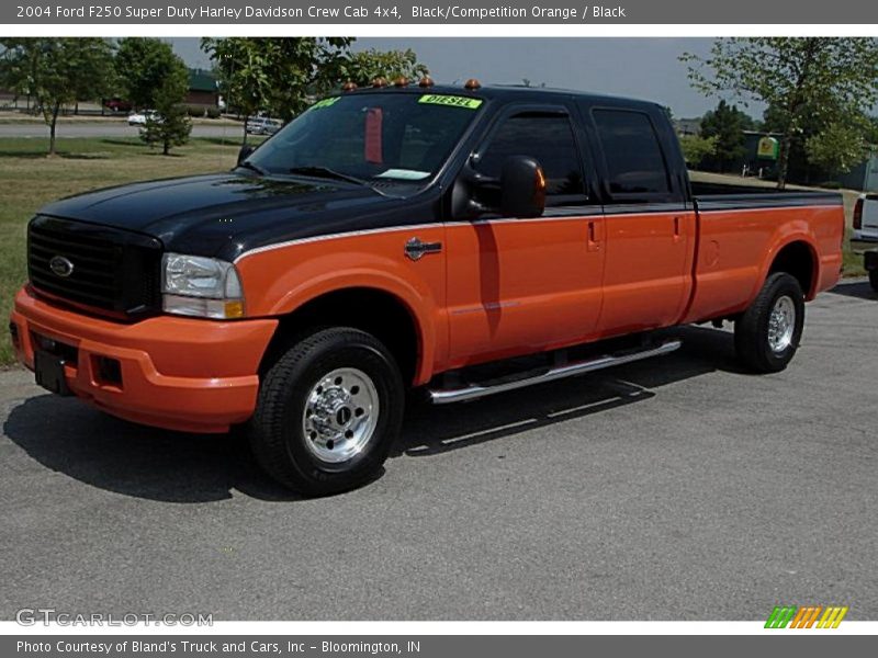 Black/Competition Orange / Black 2004 Ford F250 Super Duty Harley Davidson Crew Cab 4x4