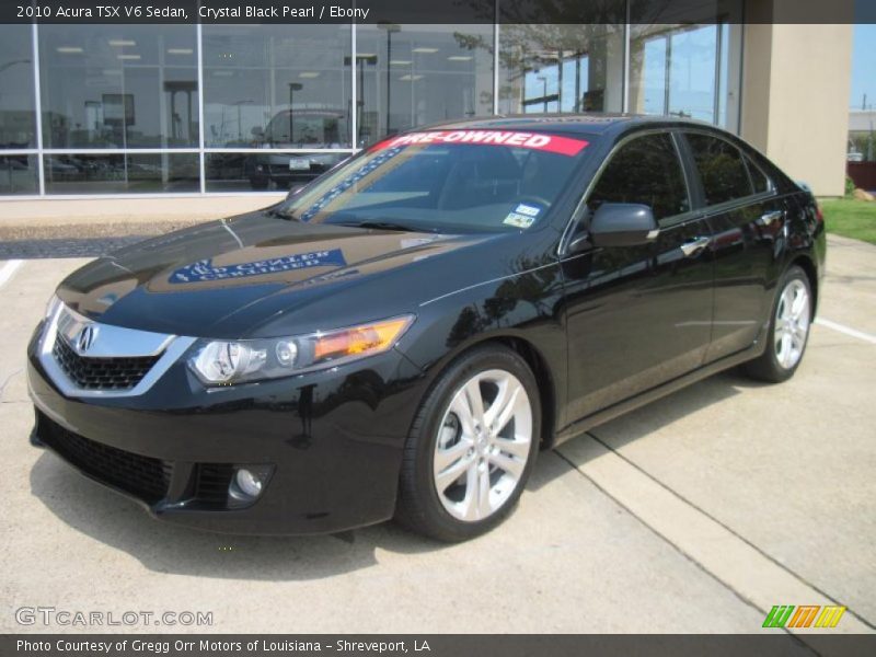 Crystal Black Pearl / Ebony 2010 Acura TSX V6 Sedan