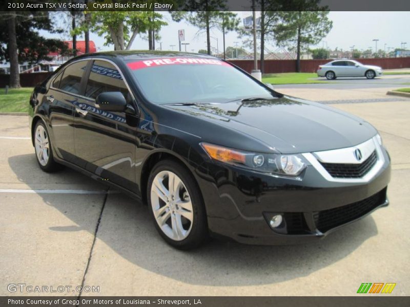 Crystal Black Pearl / Ebony 2010 Acura TSX V6 Sedan