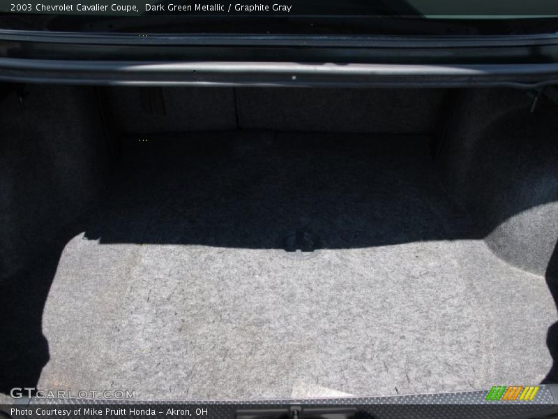 Dark Green Metallic / Graphite Gray 2003 Chevrolet Cavalier Coupe