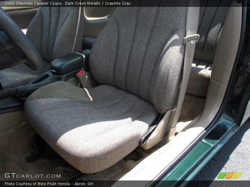 Dark Green Metallic / Graphite Gray 2003 Chevrolet Cavalier Coupe