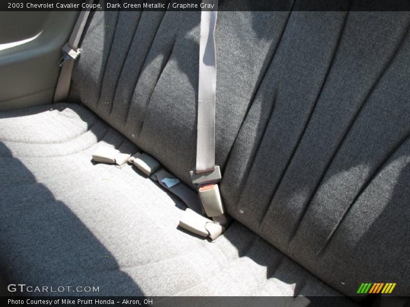 Dark Green Metallic / Graphite Gray 2003 Chevrolet Cavalier Coupe
