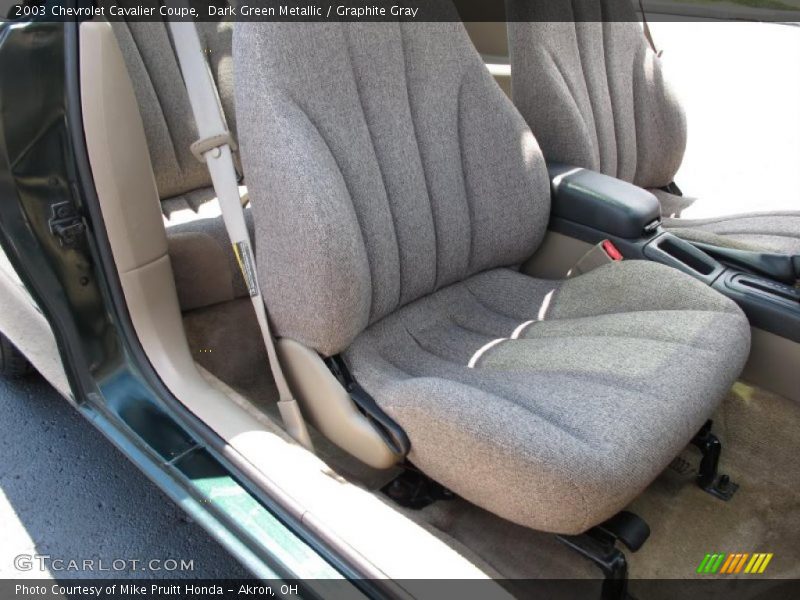 Dark Green Metallic / Graphite Gray 2003 Chevrolet Cavalier Coupe