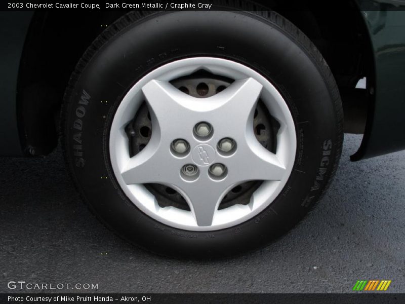 Dark Green Metallic / Graphite Gray 2003 Chevrolet Cavalier Coupe
