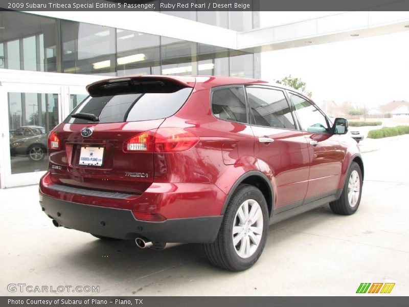 Ruby Red Pearl / Desert Beige 2009 Subaru Tribeca Special Edition 5 Passenger