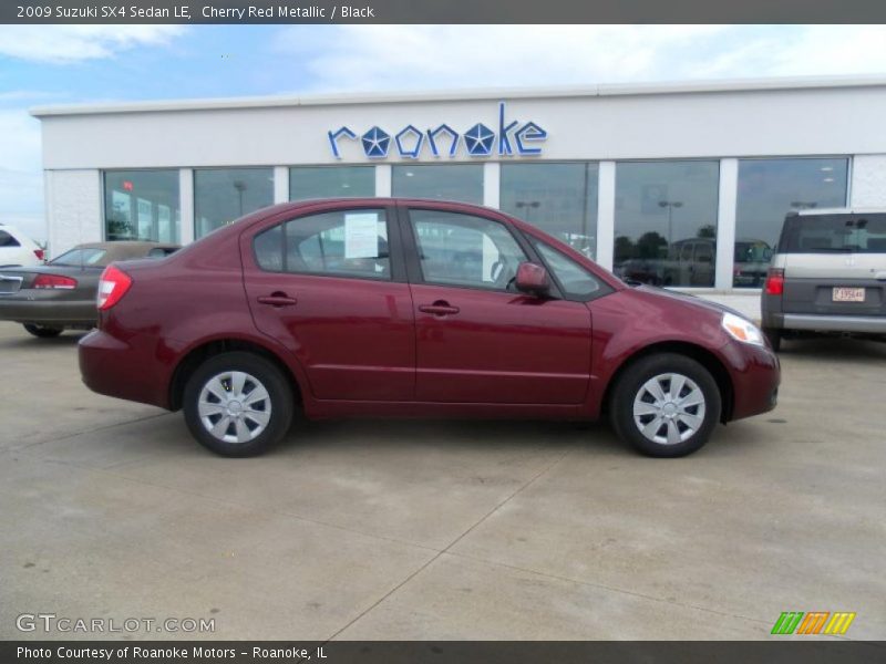 Cherry Red Metallic / Black 2009 Suzuki SX4 Sedan LE