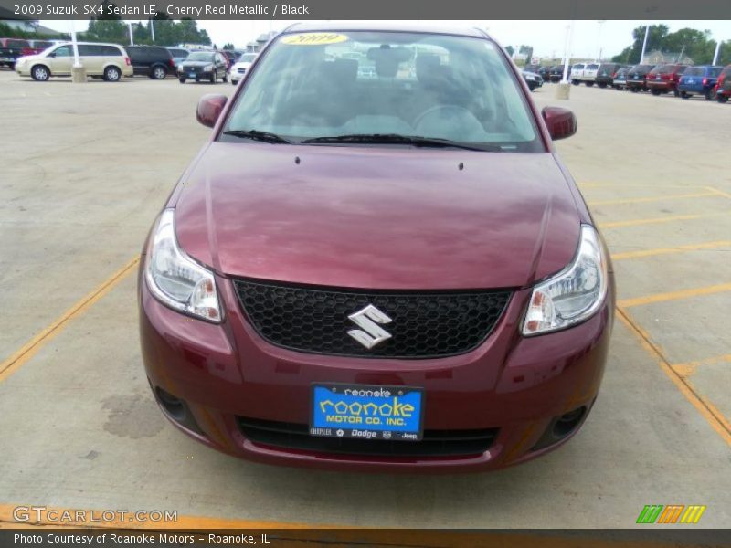 Cherry Red Metallic / Black 2009 Suzuki SX4 Sedan LE