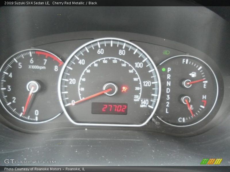Cherry Red Metallic / Black 2009 Suzuki SX4 Sedan LE