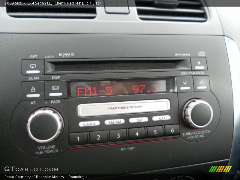 Cherry Red Metallic / Black 2009 Suzuki SX4 Sedan LE