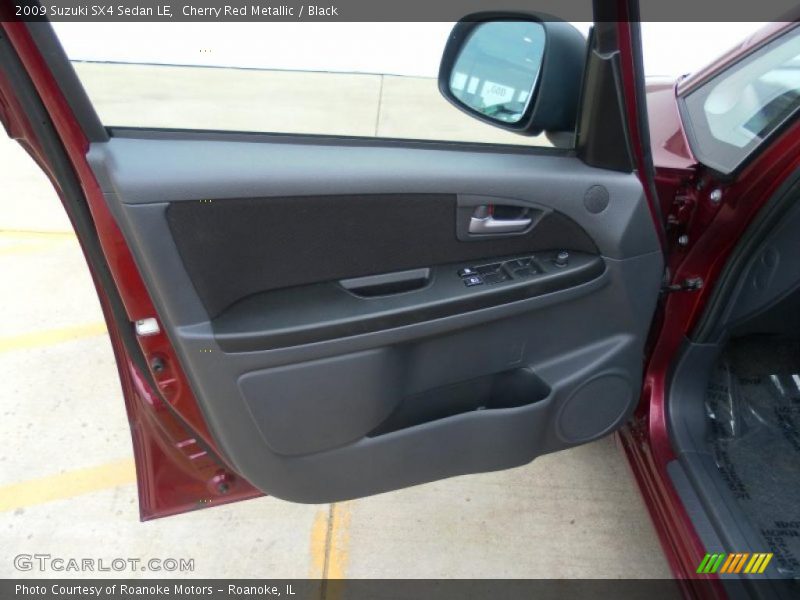 Cherry Red Metallic / Black 2009 Suzuki SX4 Sedan LE