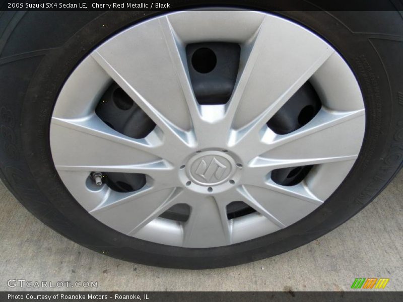 Cherry Red Metallic / Black 2009 Suzuki SX4 Sedan LE