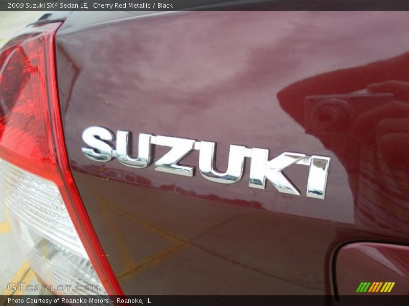 Cherry Red Metallic / Black 2009 Suzuki SX4 Sedan LE