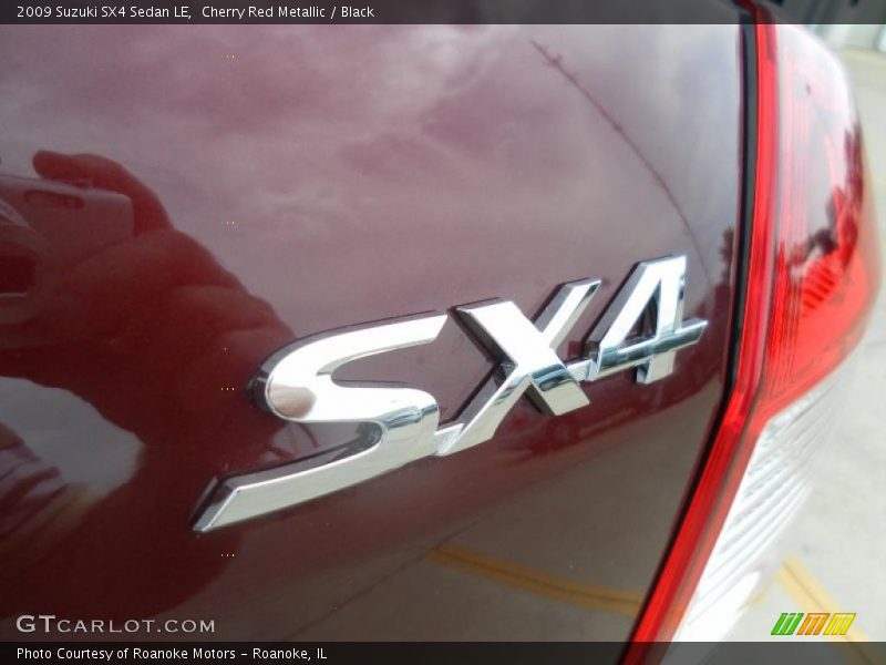 Cherry Red Metallic / Black 2009 Suzuki SX4 Sedan LE