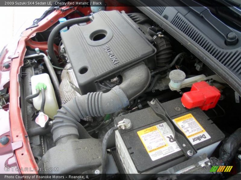 Cherry Red Metallic / Black 2009 Suzuki SX4 Sedan LE