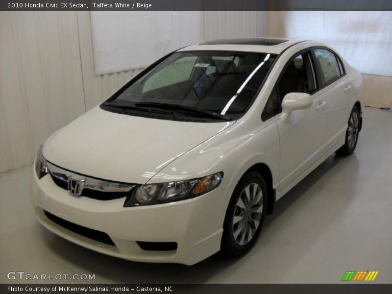Taffeta White / Beige 2010 Honda Civic EX Sedan