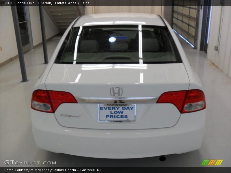 Taffeta White / Beige 2010 Honda Civic EX Sedan