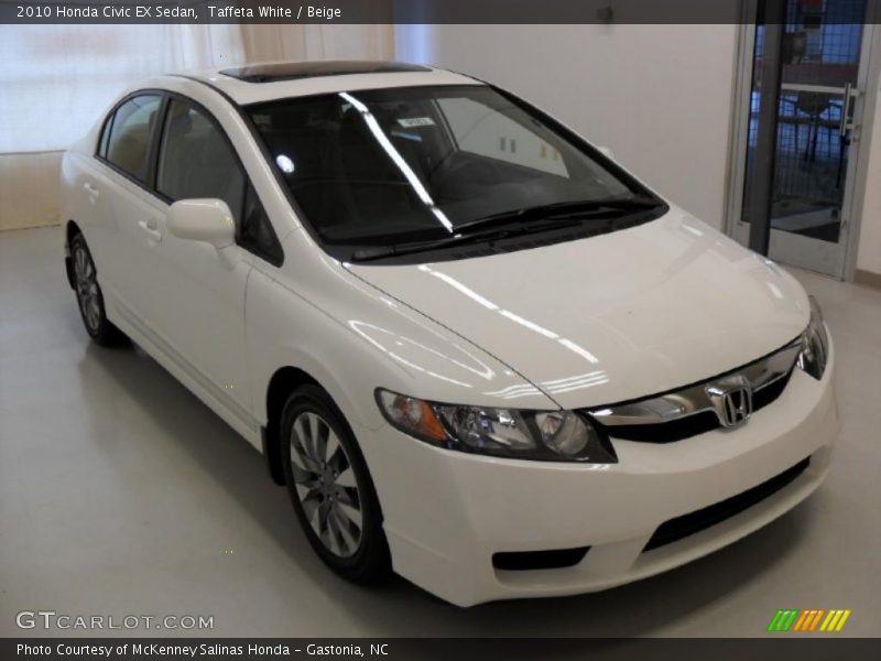 Taffeta White / Beige 2010 Honda Civic EX Sedan