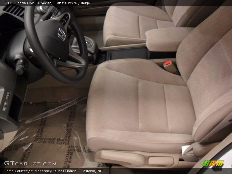 Taffeta White / Beige 2010 Honda Civic EX Sedan