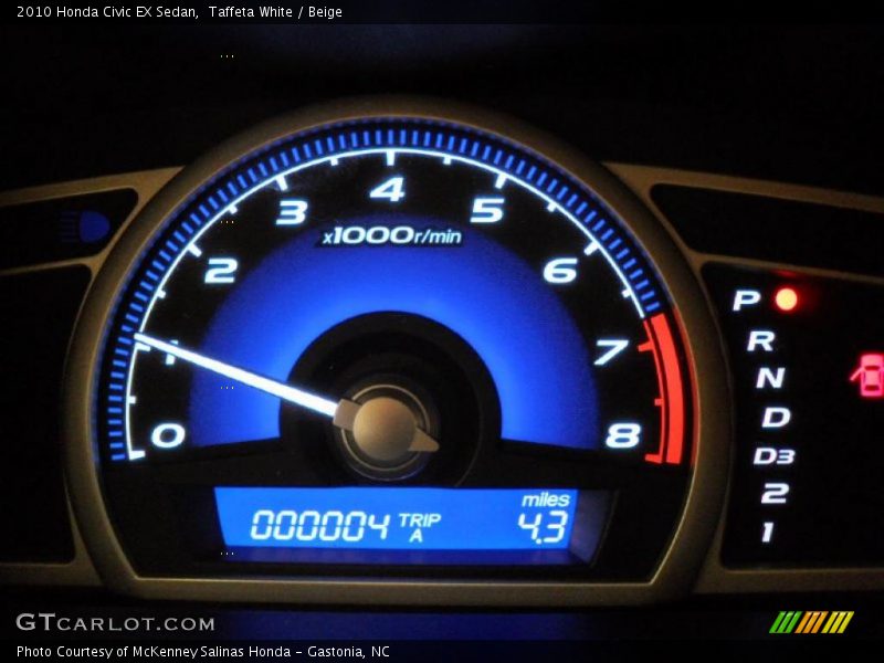 Taffeta White / Beige 2010 Honda Civic EX Sedan