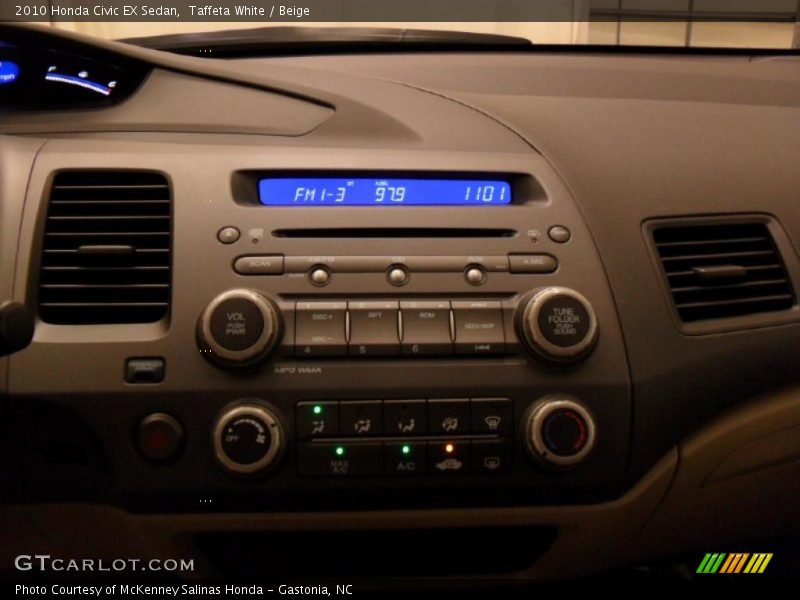Taffeta White / Beige 2010 Honda Civic EX Sedan