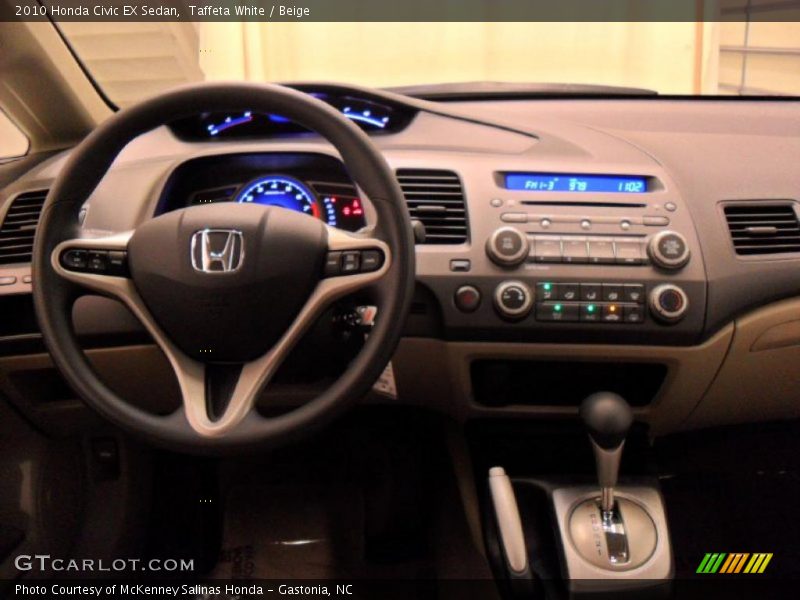 Taffeta White / Beige 2010 Honda Civic EX Sedan