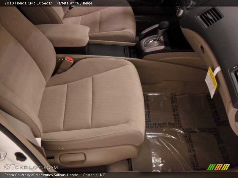 Taffeta White / Beige 2010 Honda Civic EX Sedan