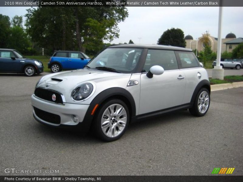 White Silver Metallic / Camden Tech White Leather/Carbon Black 2010 Mini Cooper S Camden 50th Anniversary Hardtop