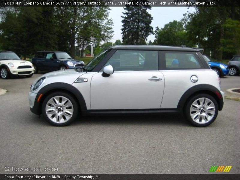 White Silver Metallic / Camden Tech White Leather/Carbon Black 2010 Mini Cooper S Camden 50th Anniversary Hardtop