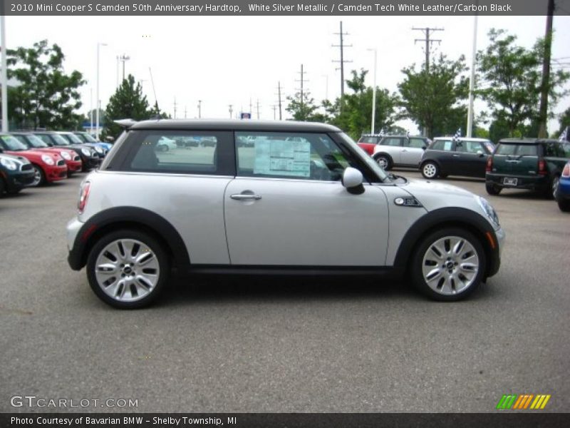 White Silver Metallic / Camden Tech White Leather/Carbon Black 2010 Mini Cooper S Camden 50th Anniversary Hardtop