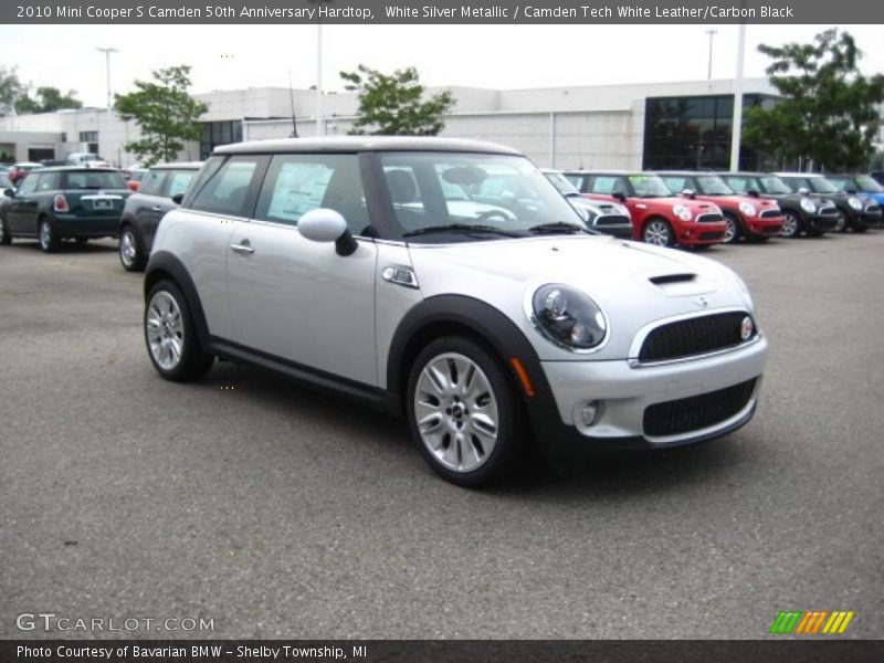 White Silver Metallic / Camden Tech White Leather/Carbon Black 2010 Mini Cooper S Camden 50th Anniversary Hardtop