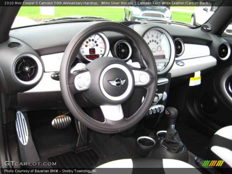 White Silver Metallic / Camden Tech White Leather/Carbon Black 2010 Mini Cooper S Camden 50th Anniversary Hardtop