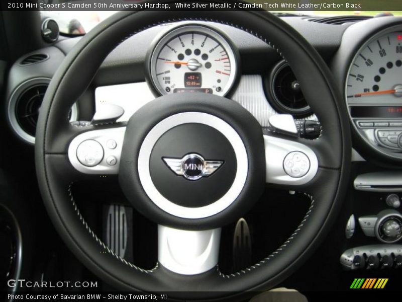 White Silver Metallic / Camden Tech White Leather/Carbon Black 2010 Mini Cooper S Camden 50th Anniversary Hardtop