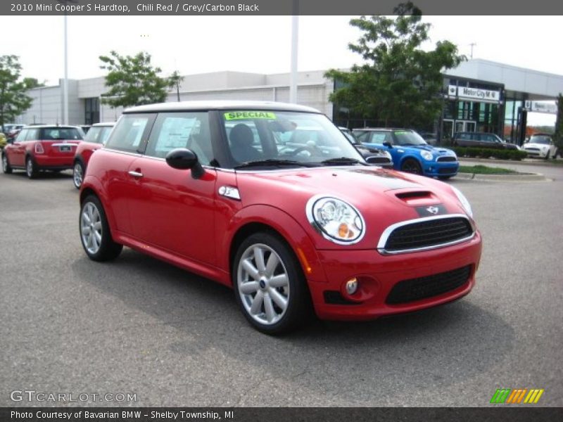 Chili Red / Grey/Carbon Black 2010 Mini Cooper S Hardtop