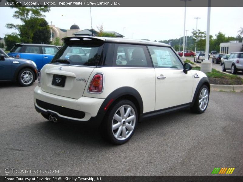 Pepper White / Grey/Carbon Black 2010 Mini Cooper S Hardtop