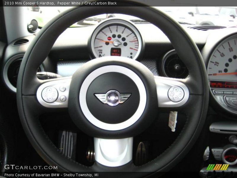 Pepper White / Grey/Carbon Black 2010 Mini Cooper S Hardtop