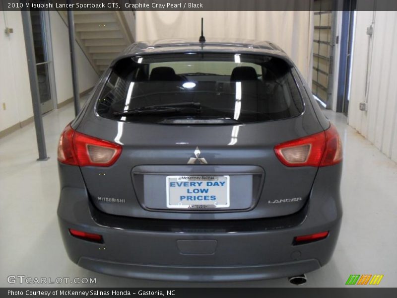 Graphite Gray Pearl / Black 2010 Mitsubishi Lancer Sportback GTS